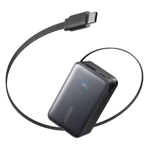 Anker Nano Power Bank (10000mAh, 45W, 巻取り式USB-Cケーブル)
