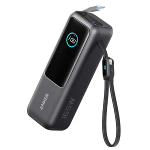 Anker Power Bank (25000mAh, 165W, Built-In & 巻取り式USB-Cケーブル)